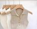 Women's Sweet Petite Style Knitted Camisole Tank Top Skin Friendly Sleeveless Collar Summer Top_ecoleips.com
