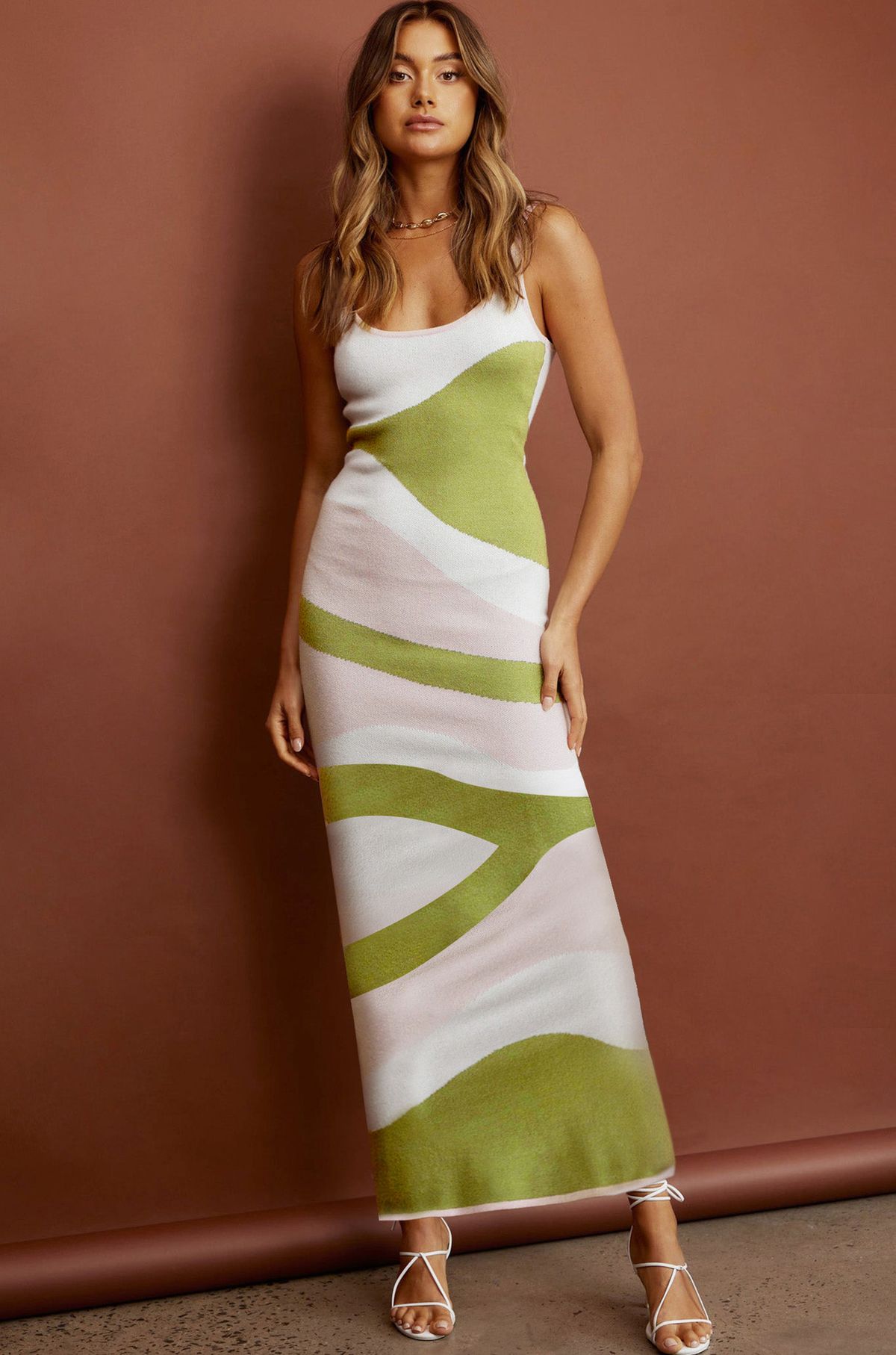 Women's Sexy Floral Print Bodycon Long Dress – A-Line Stretchy Polyester Maxi Dress With Adjustable Straps, Slim Fit For Party/Date Night_ecoleips.com