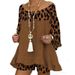 2025 Spring New Women's Fashion Leopard Pattern Splicing Loose Large Cotton And Set For Women_ecoleips.com