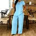 Women's Clothing Women's Camouflage V-Neck Short-Sleeved Top And Casual Pants Set Style For Formal & Casual For Women_ecoleips.com