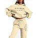Women's Long Sleeve Letter Sweatshirt Casual Comfortable Sportswear Polyester Fiber Autumn Top_ecoleips.com