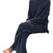 Women's Clothing Sweater Suits Long Sleeved Solid Color Knitted Casual Two Piece Knitted Sweater For Women_ecoleips.com