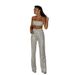 Women's Clothing Autumn Round Neck Long Sleeve T Shirt Long Pants Nightclub Performance Sexy Vest Suit Ins_ecoleips.com