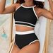 minimalist solid color high cut bikini minimalism swimsuit sk two piece bathing suit _ecoleips.com