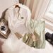 Women's Clothing Ladies Say Clothing Fashion High End Tops Niche Unique Unique Cool White Acetate Satin Shirts and Shorts_ecoleips.com