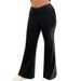 Women's Clothing Summer Casual Versatile Design Yoga Wide Leg Sports V Waist Slim Flared Trousers_ecoleips.com
