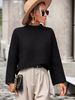 "Women's Loose Fit Pullover Sweater - Soft Acrylic Blend, Long Sleeve, Solid Color, Casual Comfort For Autumn & Winter"_ecoleips.com