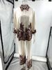 Women's Printed Long Sleeve Blouse & Wide Leg Pants Set – Stylish Two-Piece Outfit For Casual & Streetwear (S/M/L/XL)_ecoleips.com