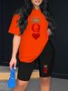 Summer Women's Casual And Fashionable Heart-shaped Letter Printed Round Neck Loose T-shirt+shorts Two-piece Sportswear Suitable For Daily Wear-25_ecoleips.com