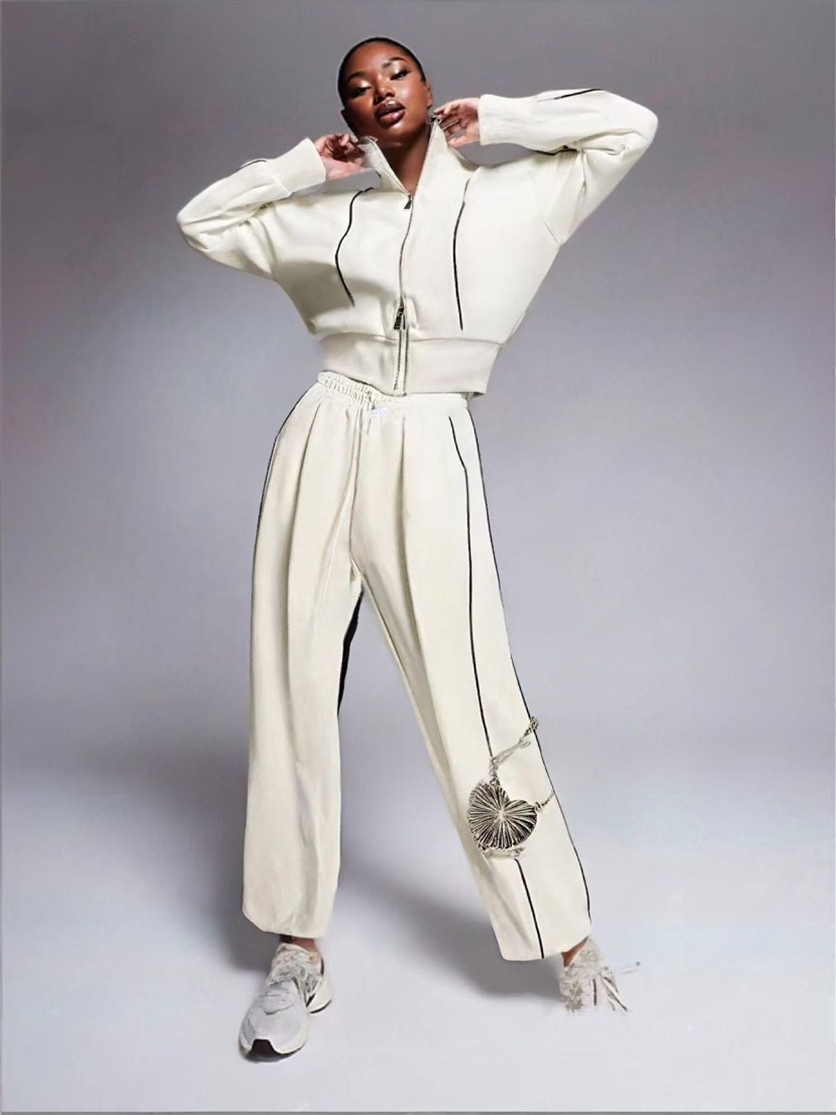 Women's Clothing Women's High-End Fashion Sports Casual Sweater Suit Autumn Wide Leg Pants Two Piece Set For Formal & Casual_ecoleips.com