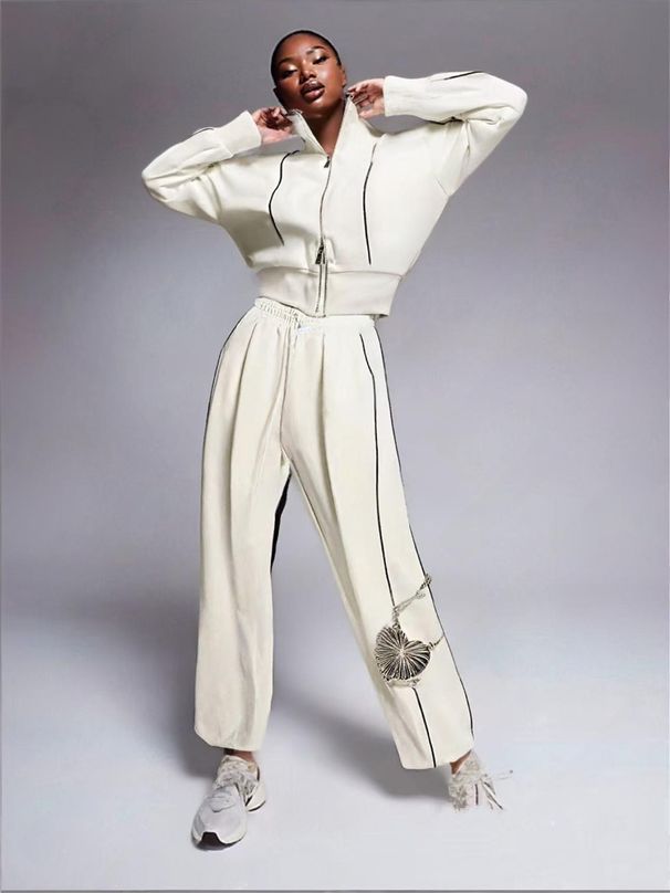 Women's Clothing Women's High-End Fashion Sports Casual Sweater Suit Autumn Wide Leg Pants Two Piece Set For Formal & Casual_ecoleips.com