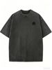 Women's Retro Wash Casual Abibas T-Shirt, Crew Neck Relaxed Fit Daily Wear Essential_ecoleips.com