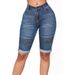 Women's Clothing Motorcycle Stretch Pants Blue Denim Women's Jeans_ecoleips.com