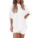 Women's Clothing Summer New Fashion Leisure Suit Solid Color Loose Pajamas Women's Clothing_ecoleips.com