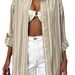 Women's Casual Long Sleeve Shirt With Pocket – Striped & Printed Loose Fit Blouse (Breathable Polyester, Button-Down Style)_ecoleips.com