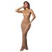 Fashion Women's Clothing Hot Diamond Slim Sexy Halter Neck Dress Long Skirt_ecoleips.com