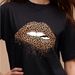Leopard Print Women's Casual T-Shirt Short Sleeve Round Neck Trendy Base Layer Top Popular_ecoleips.com