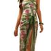 Women’S Tummy-Control Swimsuit Two-Piece Set – High-Waisted Bikini & Cover-Up, Floral Print, 82% Polyester For Swim & Beach (S-Xl)_ecoleips.com