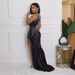 Women’s Clothing two color hot diamond sleeveless oblique shoulder slit hip stretch dress_ecoleips.com