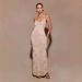 Women's Slim Long Skirt V Neck Knitted Suspender Summer Dress Solid Color Fashion For Females_ecoleips.com