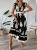 Women's Clothing Summer Women's Beach Dress Style Printed Big Swing Dress Hot Selling Holiday Casual Maxi Dress_ecoleips.com