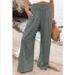 Suitable For All Seasons 2024 Spring Summer Women's High Waist Casual Wide Leg Cotton Linen Loose Long Pants_ecoleips.com