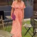 Elegant Floral Print V-Neck Wrap Dress For Women - Soft A-Line Silhouette With Elastic Waist, Short Sleeve, Plus Size Available_ecoleips.com