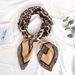 Women's Thin Printed Silk Scarf 70cm Satin Small Square Casual Headscarf For Fashionable Muslim Accessories_ecoleips.com