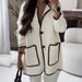 Women's Clothing fashionable patchwork patch bag suit _ecoleips.com