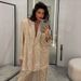 Women's Clothing Fashion Women's Sequined Suit Jacket Casual Trousers Suit Temperament Versatile Sequined Top Wide Leg Pants Women_ecoleips.com