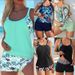 Women's Clothing New Tankini Print Sexy High Waist Bikini Split Swimsuit Swimsuit Women_ecoleips.com