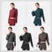 Women's Warm Fleece Two Piece Set Long Sleeved Fitness Suit For Outerwear Casual Yoga Autumn Winter_ecoleips.com