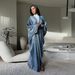 Elegant Gold-Embellished Abaya Longline Open Front Cardigan – Loose Fit Batwing Sleeve Maxi Dress For Women, Casual & Cultural Fusion_ecoleips.com