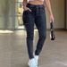 European And American Foreign Trade New Belt Women's Classic Sexy Tight Skinny Pants High Elastic Black Washed Workwear_ecoleips.com
