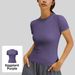 Yoga Wear Sportswear Fitness Quick Drying Gym Wear Running T-Shirt Short Sleeved Outdoor Waist Slimming Figure Flattering_ecoleips.com