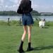 High Waist Wide Leg Washed Jeans For Women Summer New Design Loose Fashion Slimming Versatile Outerwear Shorts_ecoleips.com