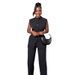 European American Cross-border Women's Clothing 2026 Summer New Style Stand-up Collar Buttoned Sleeveless Waist-tied Top_ecoleips.com