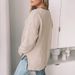 "Split Hem Sweater – Classic Crewneck (Light Khaki/Green/Charcoal) | Effortless Layering"_ecoleips.com