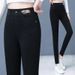 New Autumn And Winter Women's Jeans, High-waisted Stretch Fleece-lined Slim-fit Skinny Pants, Thickened Pencil Pants_ecoleips.com