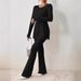 Monochromatic Autumn-Winter Fashion Sweater With Long Sleeves, Striped Design, And A Slim-Fit Silhouette For Women, Exud_ecoleips.com