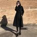 Women’s Double-Faced Wool Coat – Slim-Fit Long Trench Coat With Peak Lapel & Double Breasted Buttons | S/M/L_ecoleips.com