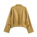Women's Spring Fashion Faux Suede Bomber Jacket – Stylish & Lightweight Outerwear_ecoleips.com