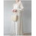 French Temperament Tea Break Gentle Style Unique Dress Super Beautiful 2025 Spring Loose Slimming Long Sleeved Skirt For_ecoleips.com