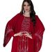 Women's Clothing Muslim Rhinestone Style Two Piece Robe Chiffon Straight Tribute Stitching With Belt_ecoleips.com