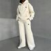 Women's Clothing Fashion Thin Contrast Color Leisure Sports Suit_ecoleips.com