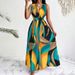 Women's Clothing Spring Elegant Fashionable Sexy Printed Dress Sleeveless V Neck Women's Clothing For Formal & Casual For Women_ecoleips.com