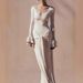 Women's French High End V Neck Lace Panel Flared Sleeve Ruched Tie Maxi Dress – Sexy Elegant Party Gown_ecoleips.com