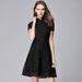 A-line Youthful Little Black New Chinese-style Summer Slimming Lace Versatile Cheongsam-style Mini Dress, Plus Size_ecoleips.com