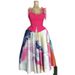 Women's Floral Print Bow Detail Camisole And Flared Skirt Set - Spring Elegance Two-Piece Outfit_ecoleips.com
