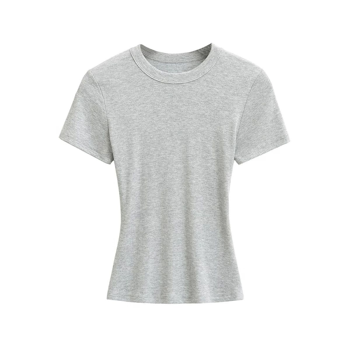 T-shirt Women's Summer Ins Spice Girl Skinny Elastic Waist Skinny Bottom Shirt Top_ecoleips.com
